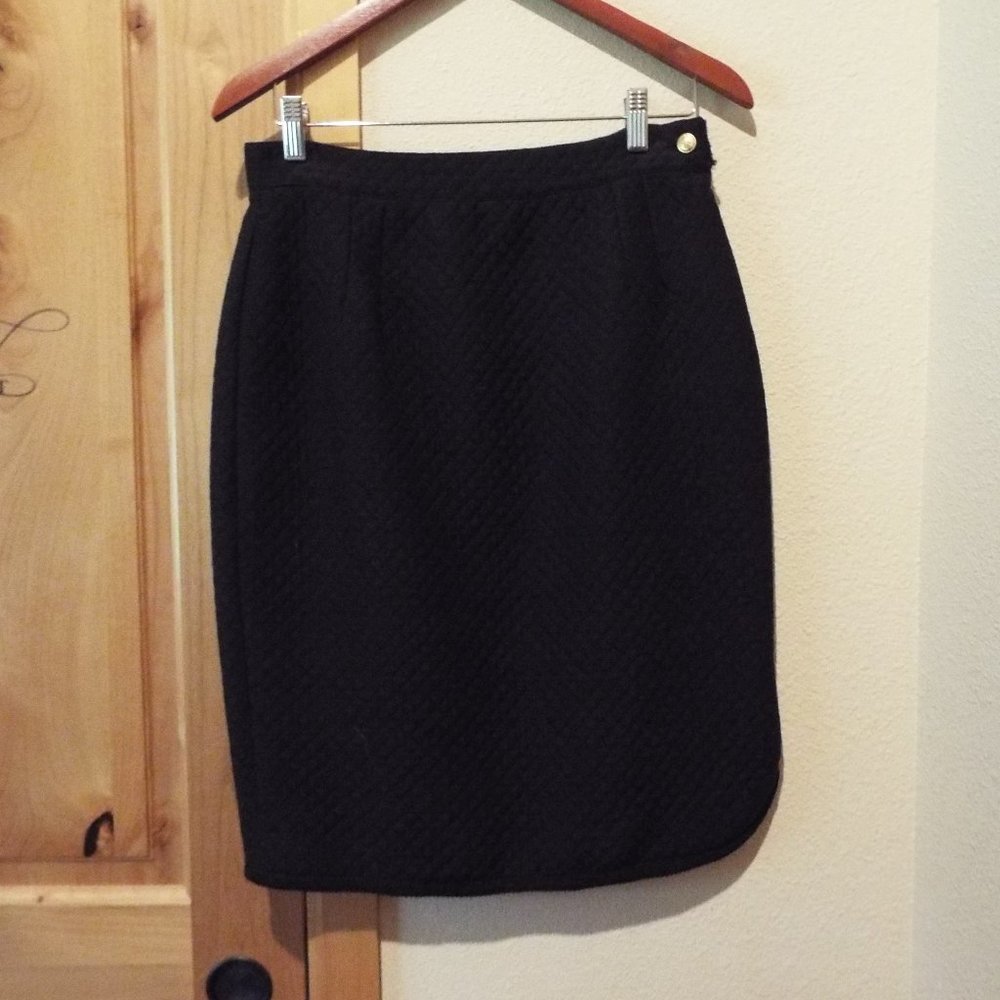 Fendi Black Quilted Skirt Size Eu 44